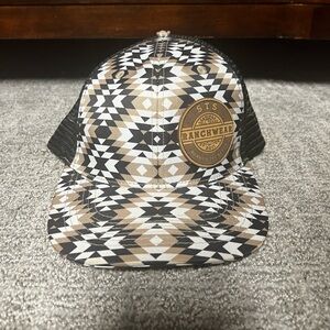STS Ranchwear Black and Tan Geometric Aztec cap